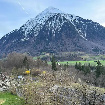 Idyllische Aussicht Niesen Apartment Spiez