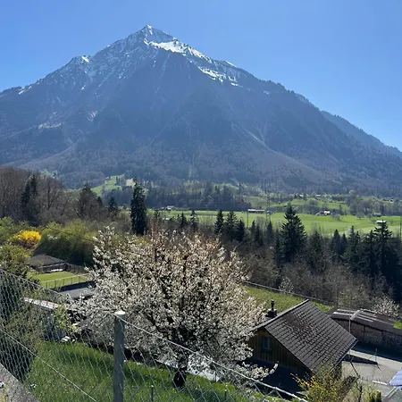Idyllische Aussicht Niesen Apartment Spiez